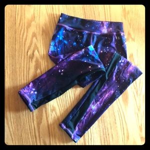 Girls Leggings, size 7-8, Galaxy Print